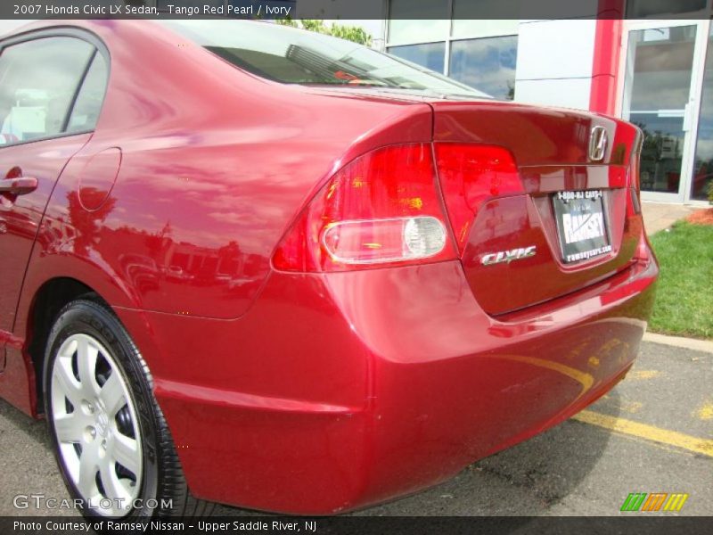 Tango Red Pearl / Ivory 2007 Honda Civic LX Sedan