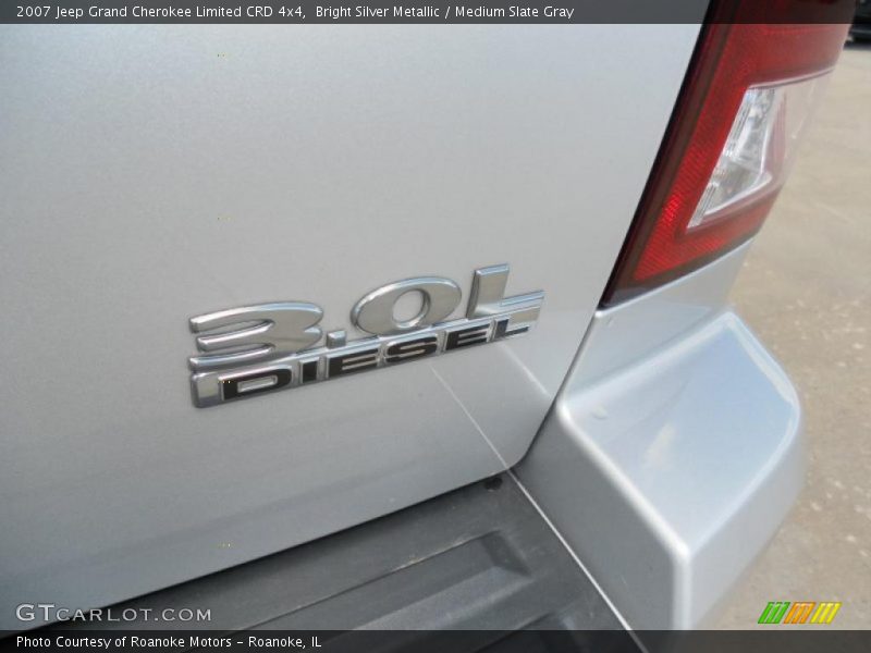Bright Silver Metallic / Medium Slate Gray 2007 Jeep Grand Cherokee Limited CRD 4x4