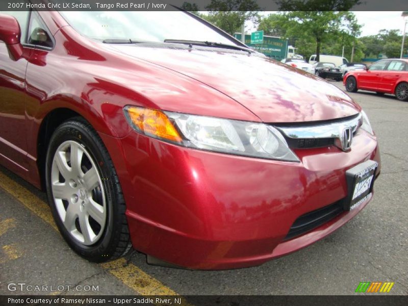 Tango Red Pearl / Ivory 2007 Honda Civic LX Sedan