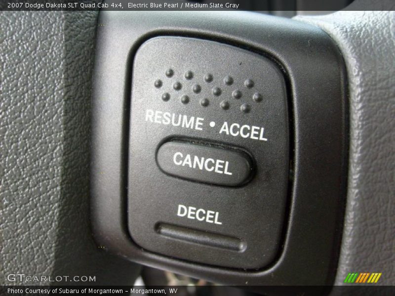 Electric Blue Pearl / Medium Slate Gray 2007 Dodge Dakota SLT Quad Cab 4x4