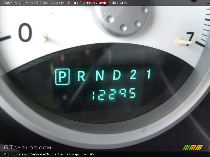 Electric Blue Pearl / Medium Slate Gray 2007 Dodge Dakota SLT Quad Cab 4x4