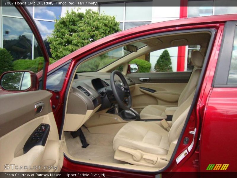 Tango Red Pearl / Ivory 2007 Honda Civic LX Sedan
