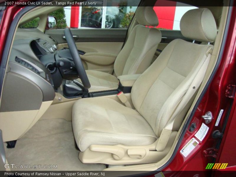 Tango Red Pearl / Ivory 2007 Honda Civic LX Sedan