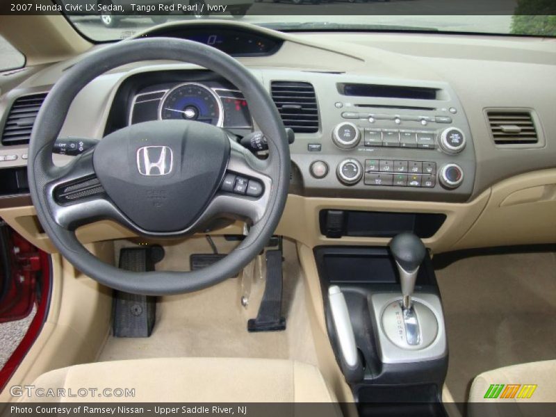 Tango Red Pearl / Ivory 2007 Honda Civic LX Sedan