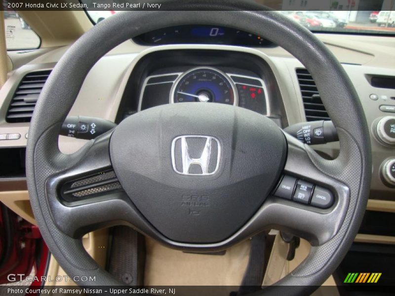 Tango Red Pearl / Ivory 2007 Honda Civic LX Sedan