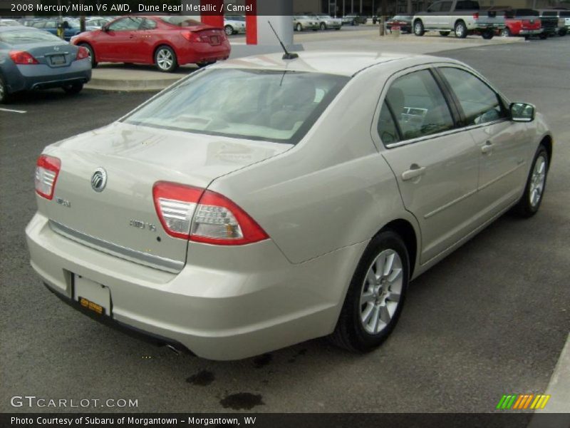 Dune Pearl Metallic / Camel 2008 Mercury Milan V6 AWD