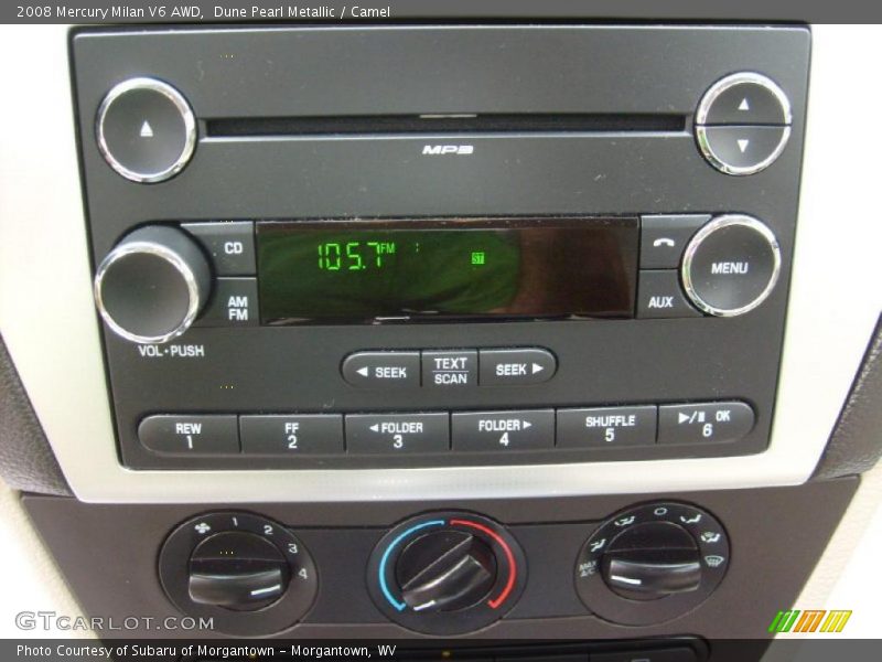 Dune Pearl Metallic / Camel 2008 Mercury Milan V6 AWD