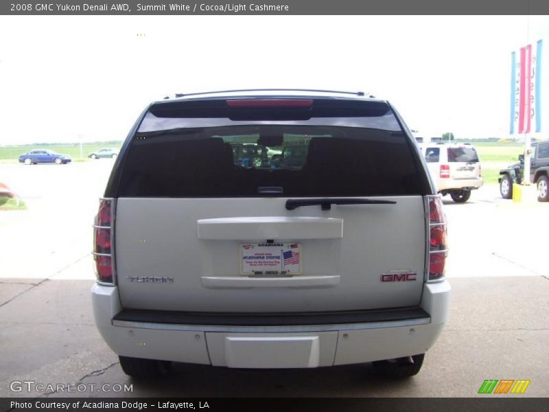 Summit White / Cocoa/Light Cashmere 2008 GMC Yukon Denali AWD