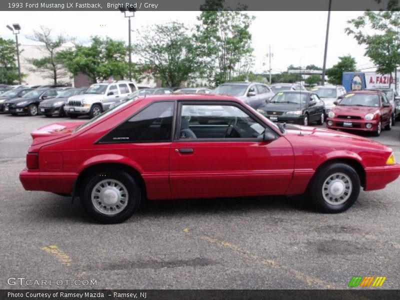 Bright Red / Grey 1993 Ford Mustang LX Fastback