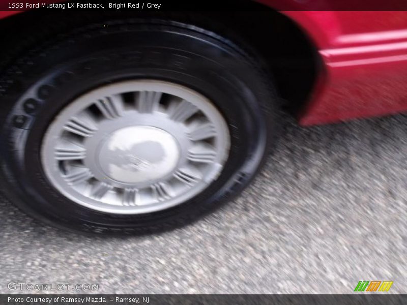 Bright Red / Grey 1993 Ford Mustang LX Fastback