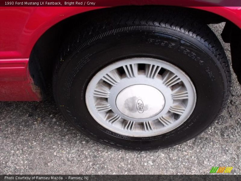 Bright Red / Grey 1993 Ford Mustang LX Fastback
