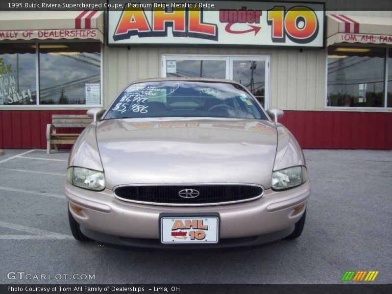 Platinum Beige Metallic / Beige 1995 Buick Riviera Supercharged Coupe