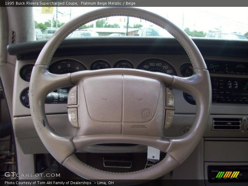 Platinum Beige Metallic / Beige 1995 Buick Riviera Supercharged Coupe