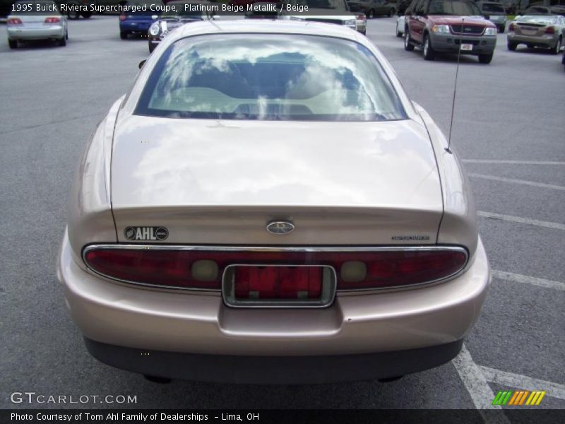 Platinum Beige Metallic / Beige 1995 Buick Riviera Supercharged Coupe