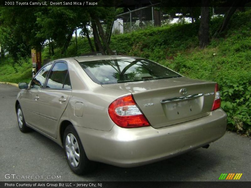 Desert Sand Mica / Taupe 2003 Toyota Camry LE