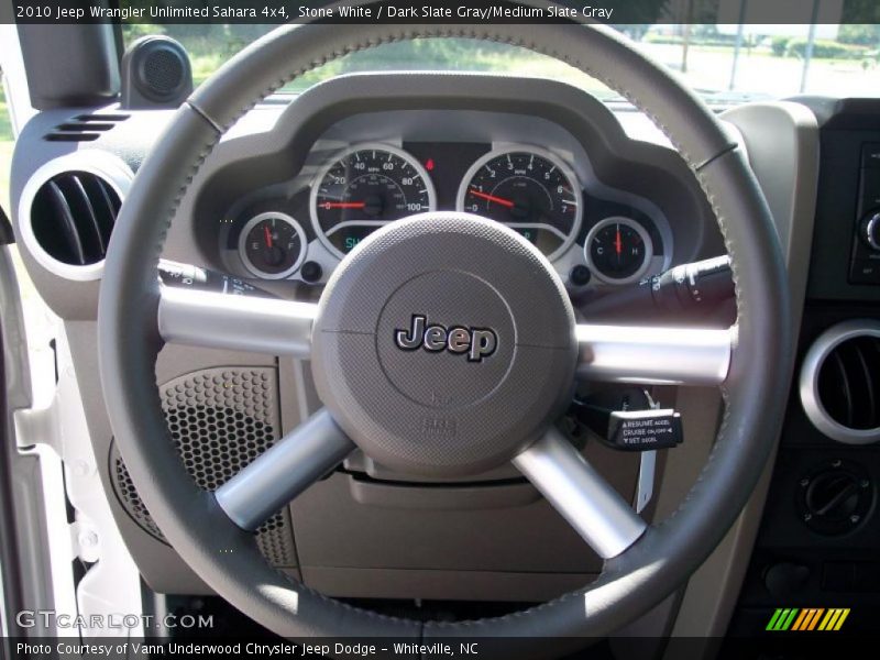 Stone White / Dark Slate Gray/Medium Slate Gray 2010 Jeep Wrangler Unlimited Sahara 4x4