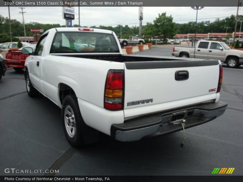 Summit White / Dark Titanium 2007 GMC Sierra 1500 Classic SL Regular Cab