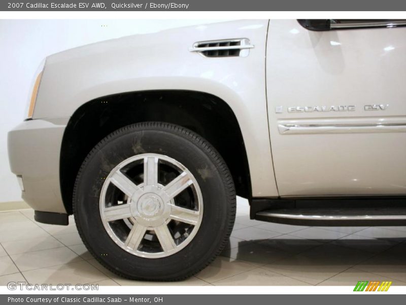 Quicksilver / Ebony/Ebony 2007 Cadillac Escalade ESV AWD