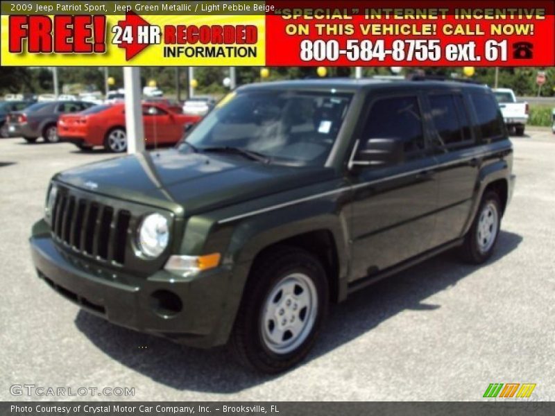 Jeep Green Metallic / Light Pebble Beige 2009 Jeep Patriot Sport