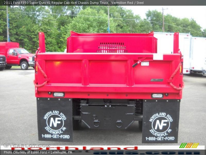 Vermillion Red / Steel 2011 Ford F350 Super Duty XL Regular Cab 4x4 Chassis Dump Truck