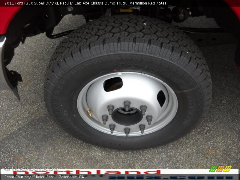 Vermillion Red / Steel 2011 Ford F350 Super Duty XL Regular Cab 4x4 Chassis Dump Truck