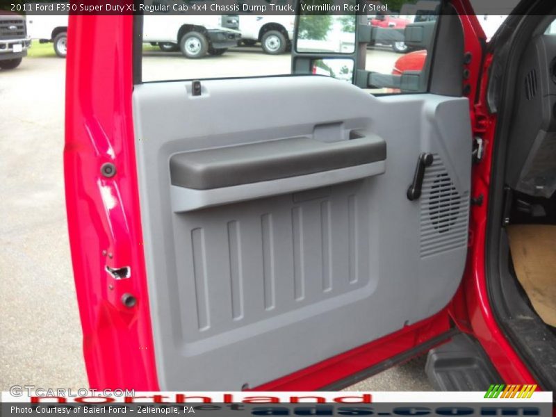 Vermillion Red / Steel 2011 Ford F350 Super Duty XL Regular Cab 4x4 Chassis Dump Truck