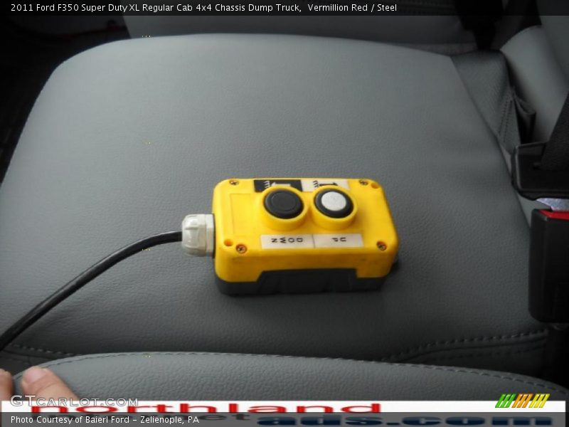 Vermillion Red / Steel 2011 Ford F350 Super Duty XL Regular Cab 4x4 Chassis Dump Truck