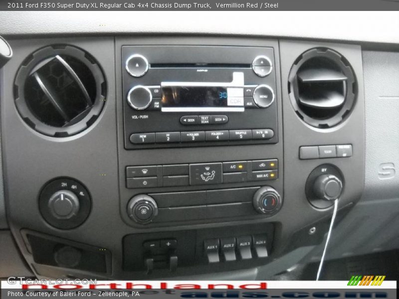 Vermillion Red / Steel 2011 Ford F350 Super Duty XL Regular Cab 4x4 Chassis Dump Truck