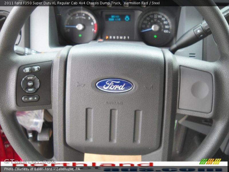 Vermillion Red / Steel 2011 Ford F350 Super Duty XL Regular Cab 4x4 Chassis Dump Truck