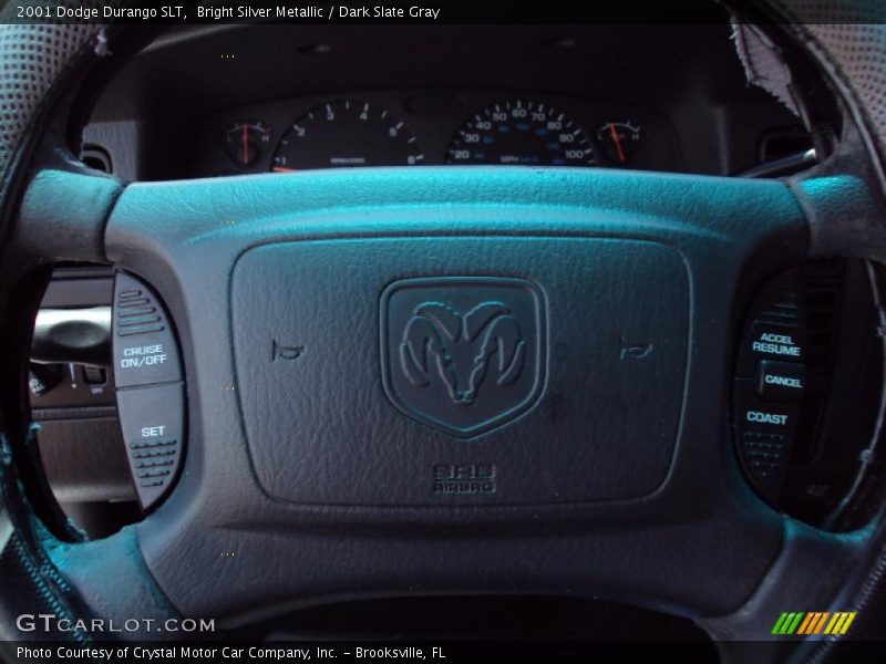 Bright Silver Metallic / Dark Slate Gray 2001 Dodge Durango SLT