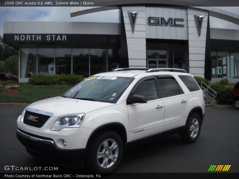 Summit White / Ebony 2008 GMC Acadia SLE AWD