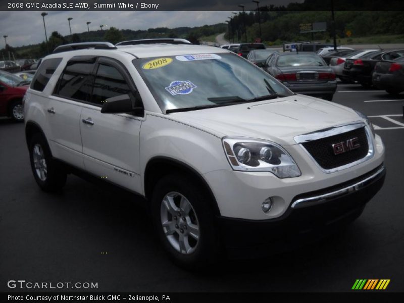 Summit White / Ebony 2008 GMC Acadia SLE AWD