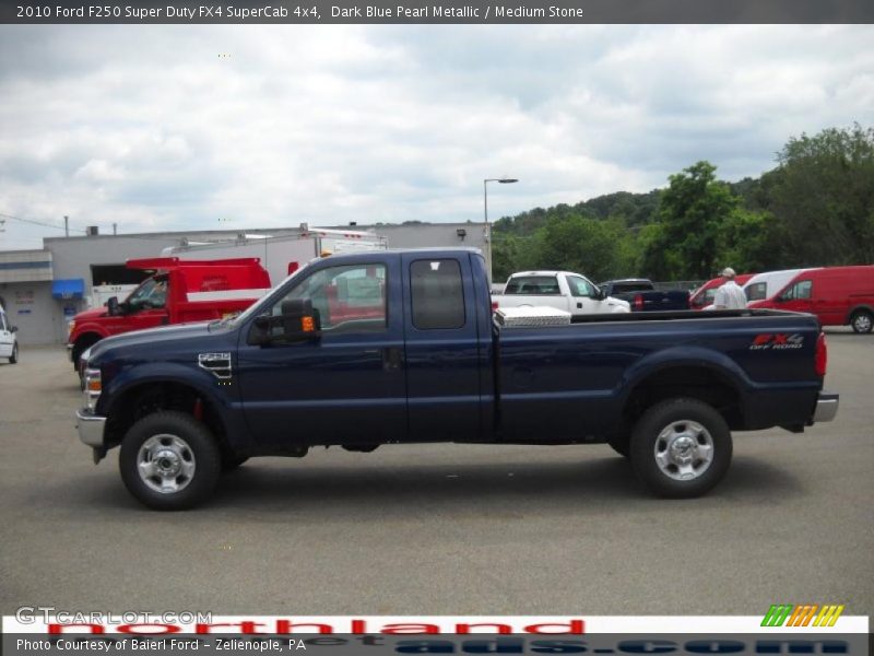 Dark Blue Pearl Metallic / Medium Stone 2010 Ford F250 Super Duty FX4 SuperCab 4x4