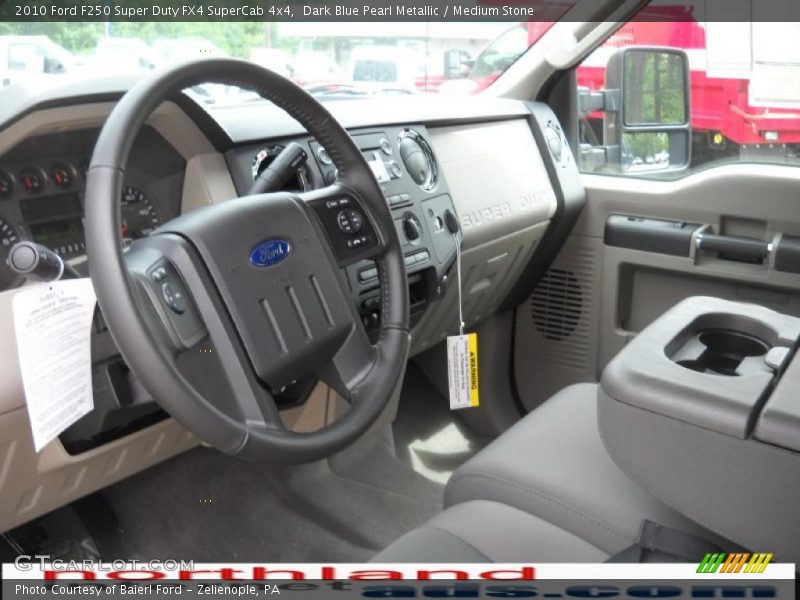 Dark Blue Pearl Metallic / Medium Stone 2010 Ford F250 Super Duty FX4 SuperCab 4x4