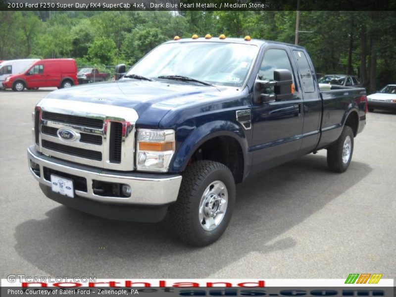Dark Blue Pearl Metallic / Medium Stone 2010 Ford F250 Super Duty FX4 SuperCab 4x4