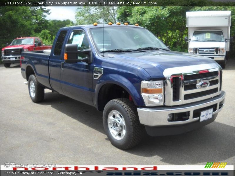 Dark Blue Pearl Metallic / Medium Stone 2010 Ford F250 Super Duty FX4 SuperCab 4x4