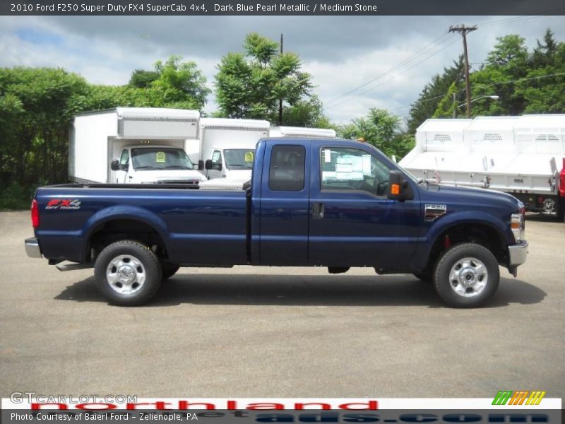 Dark Blue Pearl Metallic / Medium Stone 2010 Ford F250 Super Duty FX4 SuperCab 4x4