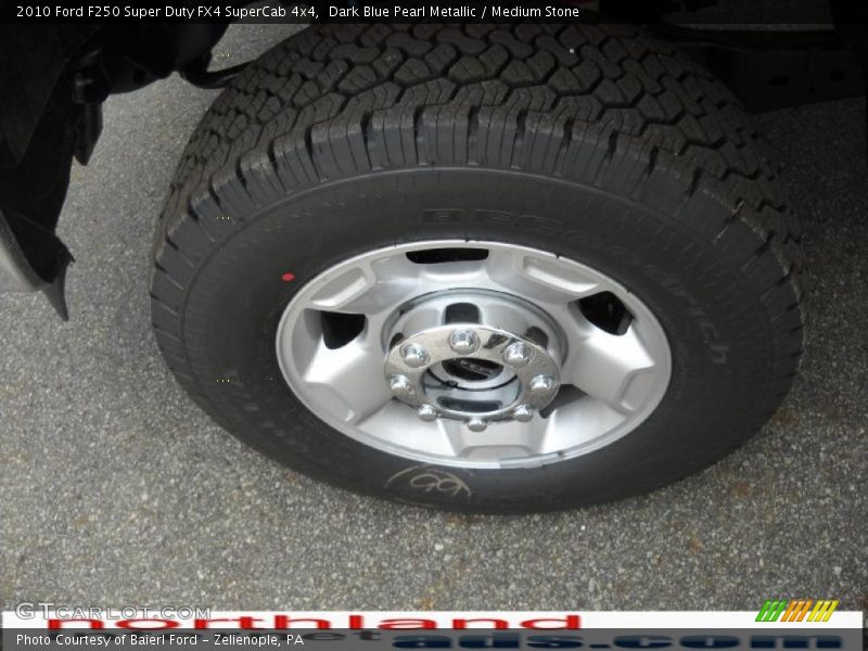 Dark Blue Pearl Metallic / Medium Stone 2010 Ford F250 Super Duty FX4 SuperCab 4x4