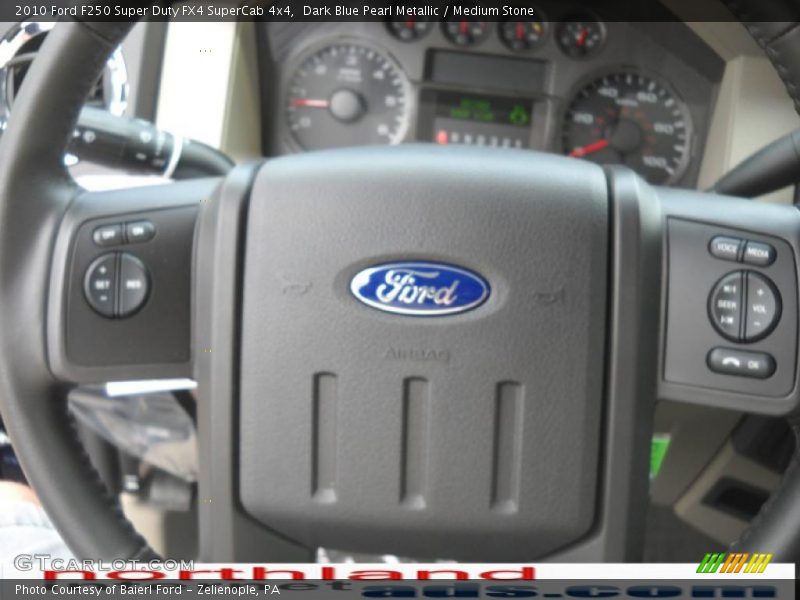 Dark Blue Pearl Metallic / Medium Stone 2010 Ford F250 Super Duty FX4 SuperCab 4x4