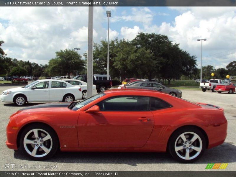 Inferno Orange Metallic / Black 2010 Chevrolet Camaro SS Coupe