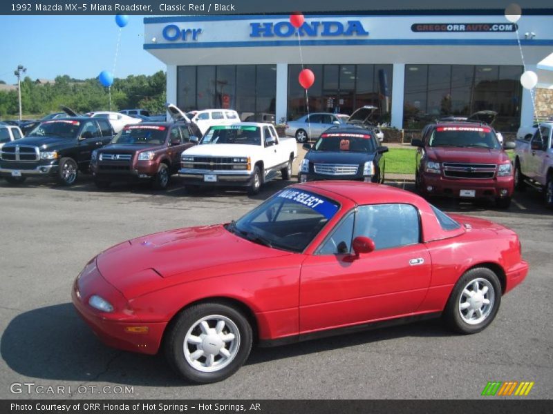 Classic Red / Black 1992 Mazda MX-5 Miata Roadster