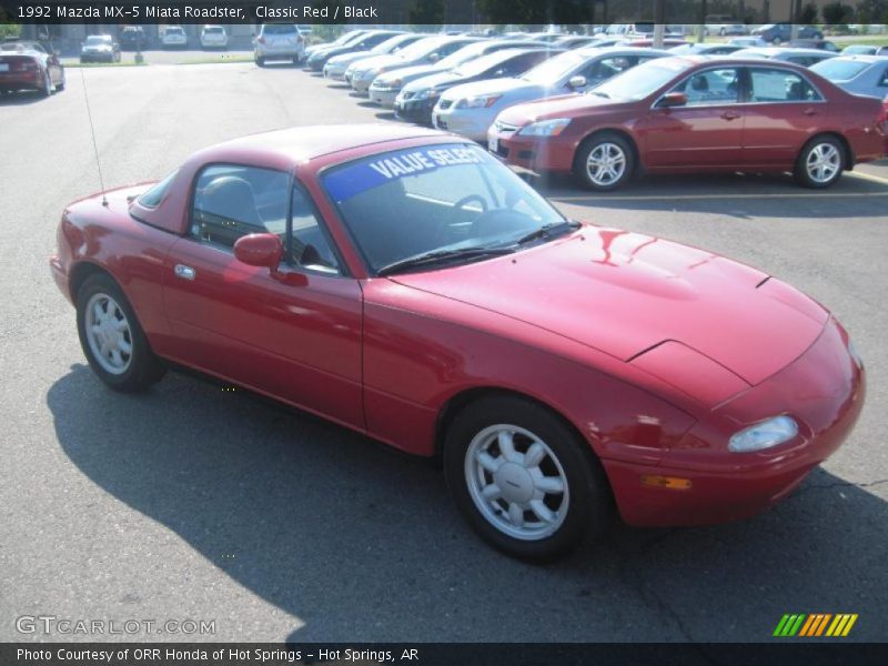 Classic Red / Black 1992 Mazda MX-5 Miata Roadster