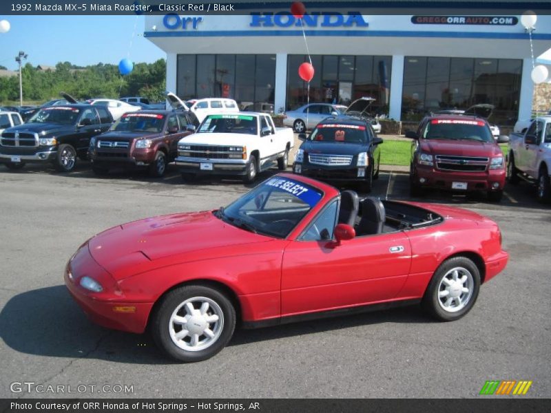 Classic Red / Black 1992 Mazda MX-5 Miata Roadster