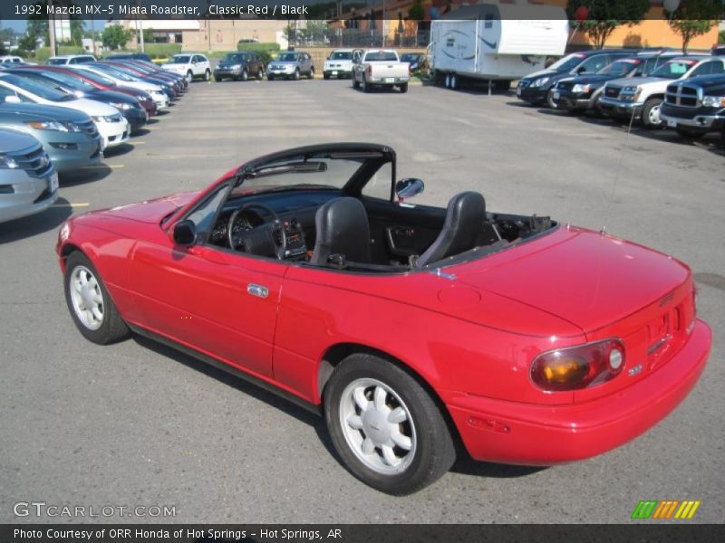 Classic Red / Black 1992 Mazda MX-5 Miata Roadster