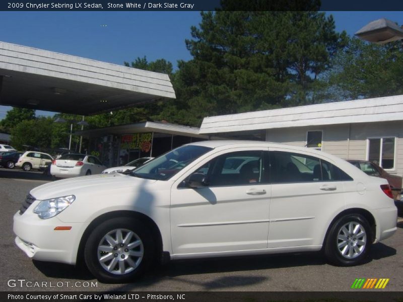 Stone White / Dark Slate Gray 2009 Chrysler Sebring LX Sedan