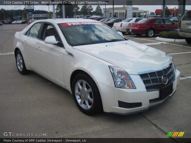 White Diamond Tri-Coat / Light Titanium/Ebony 2009 Cadillac CTS Sedan
