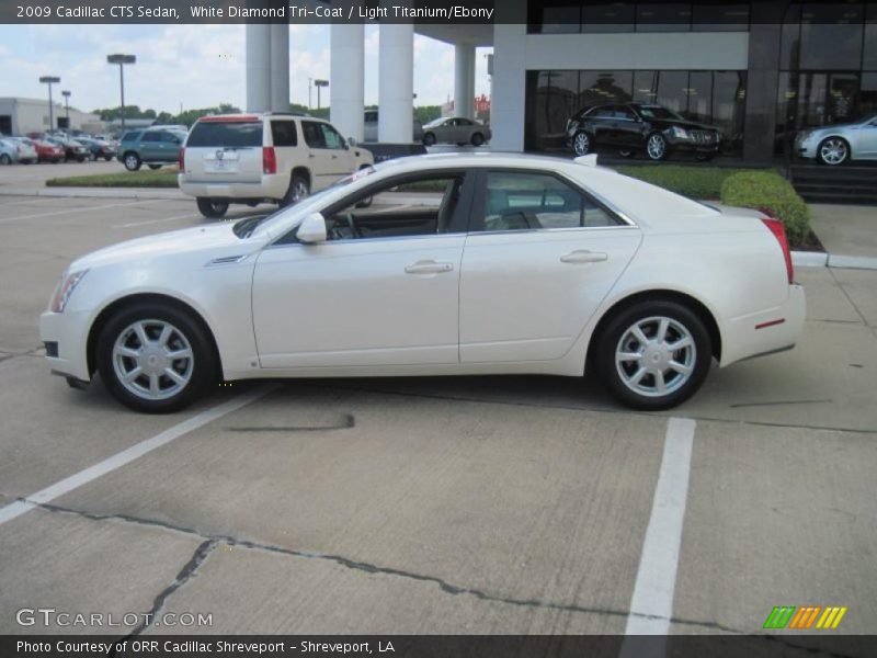 White Diamond Tri-Coat / Light Titanium/Ebony 2009 Cadillac CTS Sedan