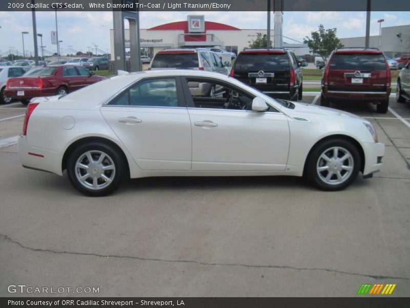 White Diamond Tri-Coat / Light Titanium/Ebony 2009 Cadillac CTS Sedan