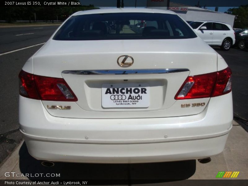 Crystal White / Black 2007 Lexus ES 350