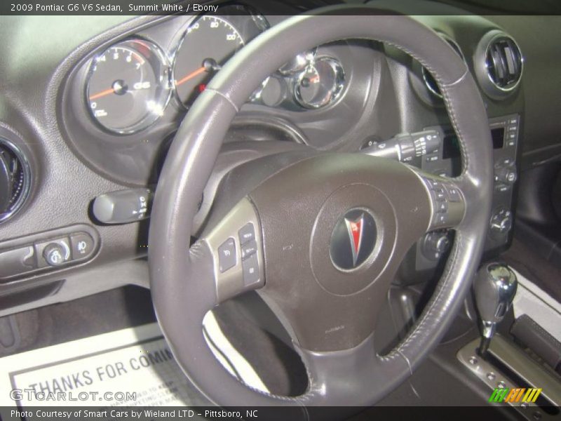 Summit White / Ebony 2009 Pontiac G6 V6 Sedan